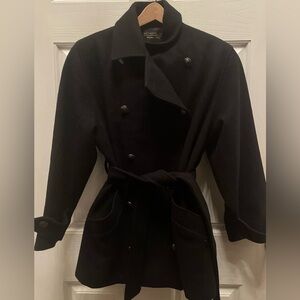 PRE-OWNED METROPOLITAN NEW YORK WOMEN'S WOOL COAT- BLACK- SIZE 8